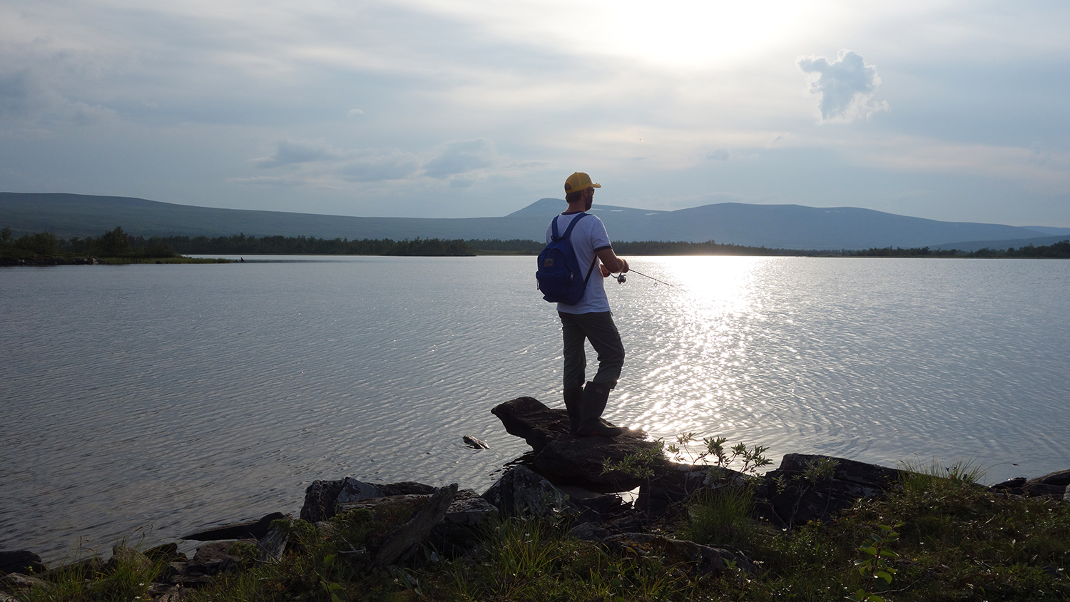 ammarnäs fjällfiske solnedgång